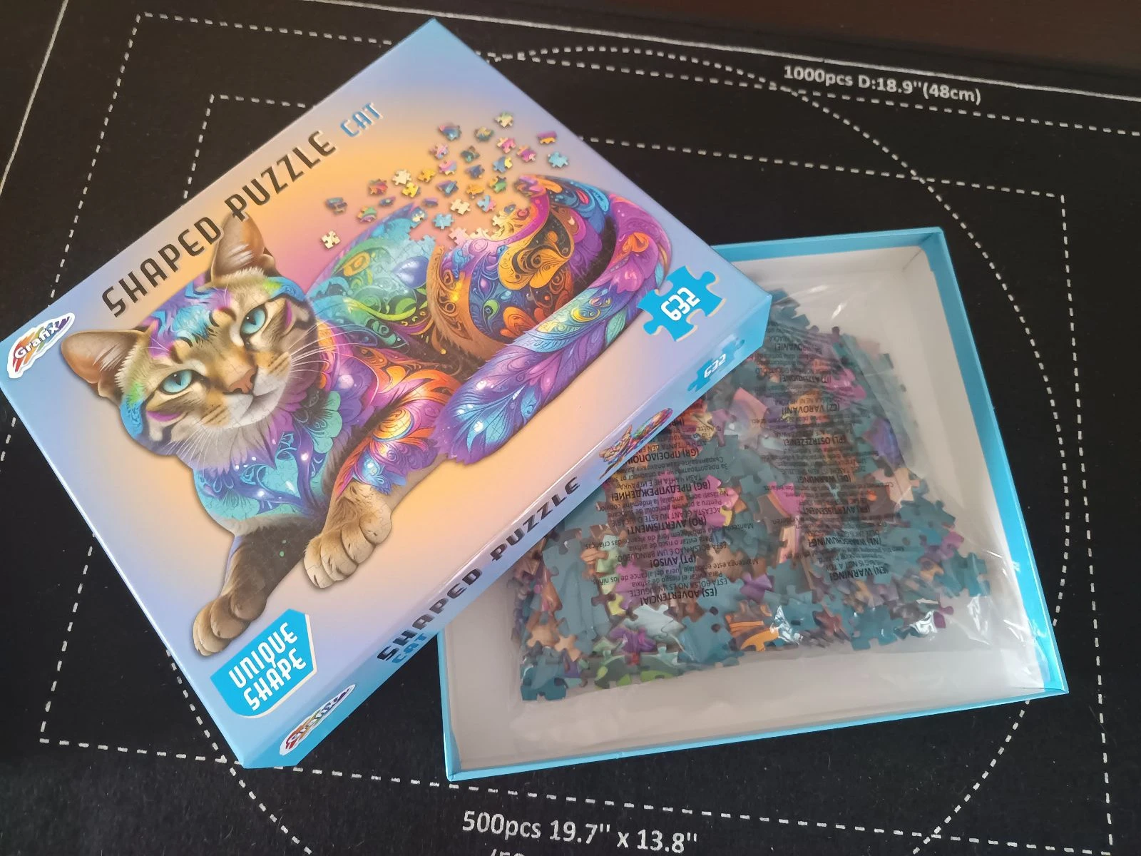 Puzzle GRAFIX 632 pièces - chat multicolore  – photo 3